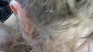 Old granny takes BBC down her throat and makes me cum all over her face