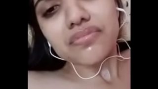 Indian girl with video call with her boy friend